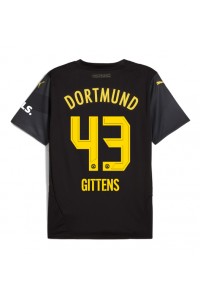 Borussia Dortmund Jamie Bynoe-Gittens #43 Jalkapallovaatteet Vieraspaita 2024-25 Lyhythihainen